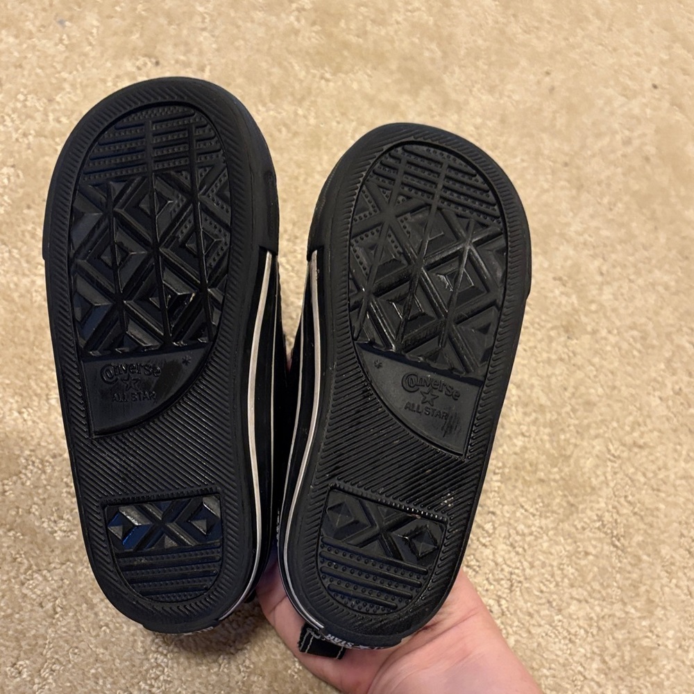 Converse Kids Black and White Velcro Sneakers - Picture 5 of 5
